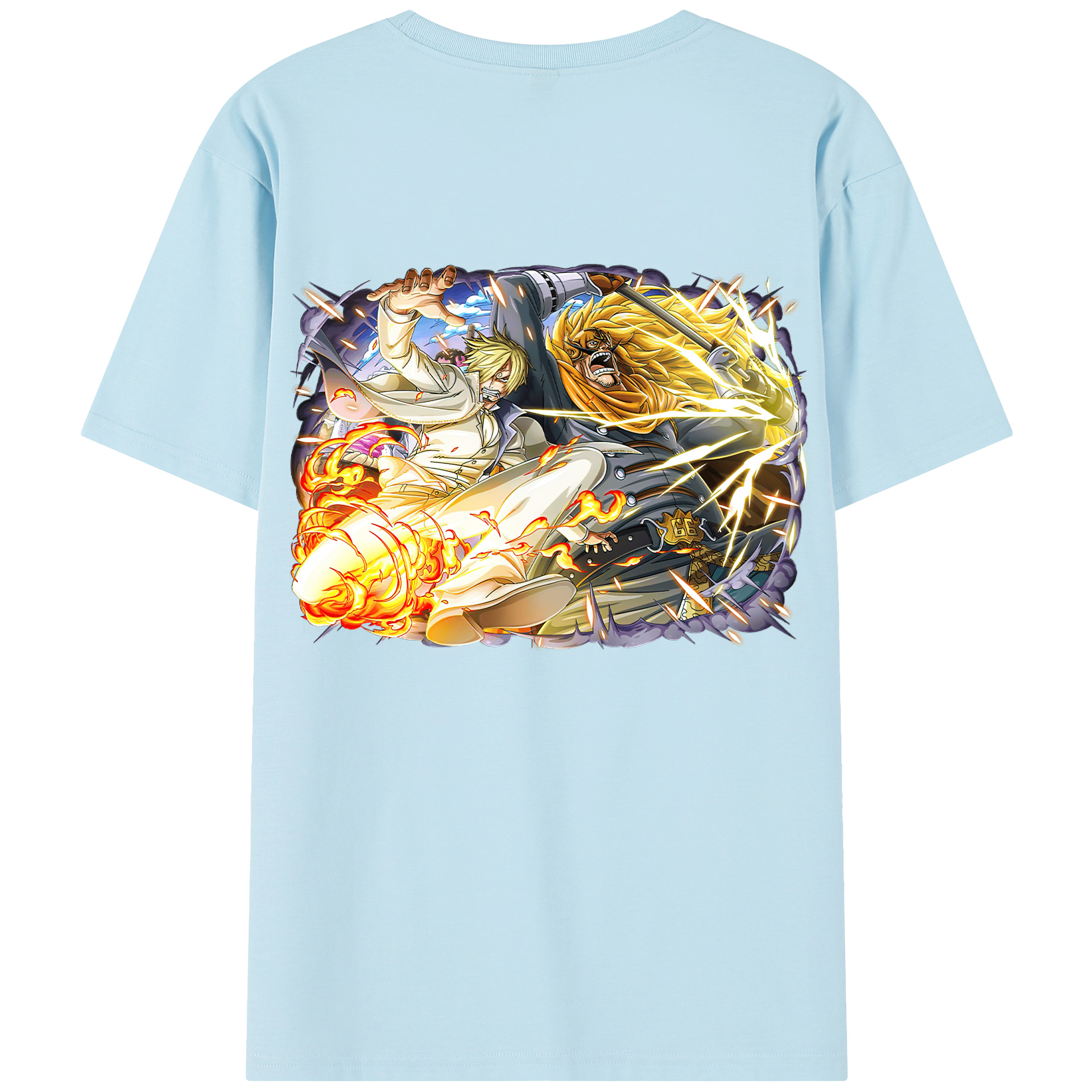 ワンピース サンジ ONE PIECE Sanji 綿100％半袖Tシャツ（背面プリント）